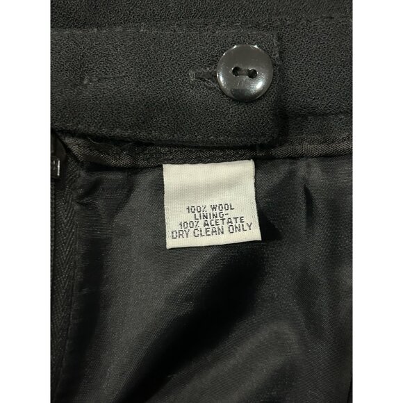 Talbots Petites Black Wool Back Button Classic Workwear Midi Skirt Size 6 Preppy - Picture 6 of 9